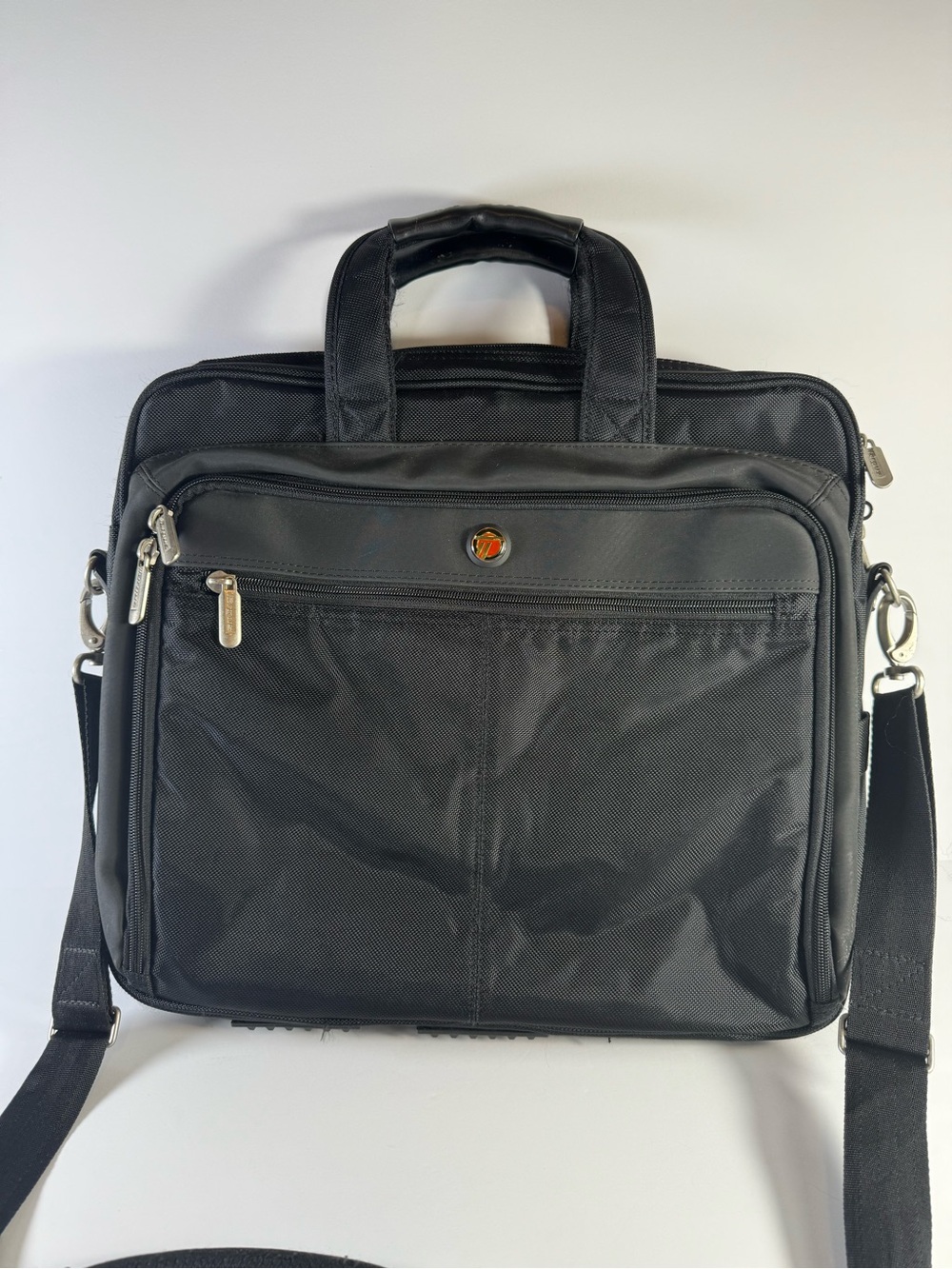 Targus Durable Black Laptop Briefcase with Shoulder Strap